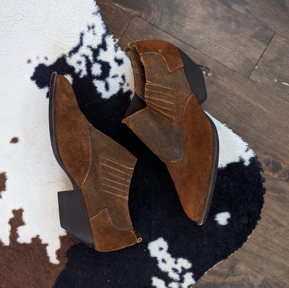 SUEDE cowboy boots - Picture 2 of 6